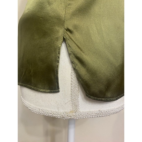 Cabi NYC Clari 100% Silk Charmeuse Cami Camisole Top Oregano Army Green S $187 - Picture 9 of 13